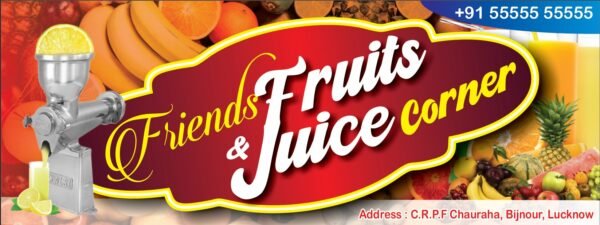 Juice Corner Banner Free CDR File