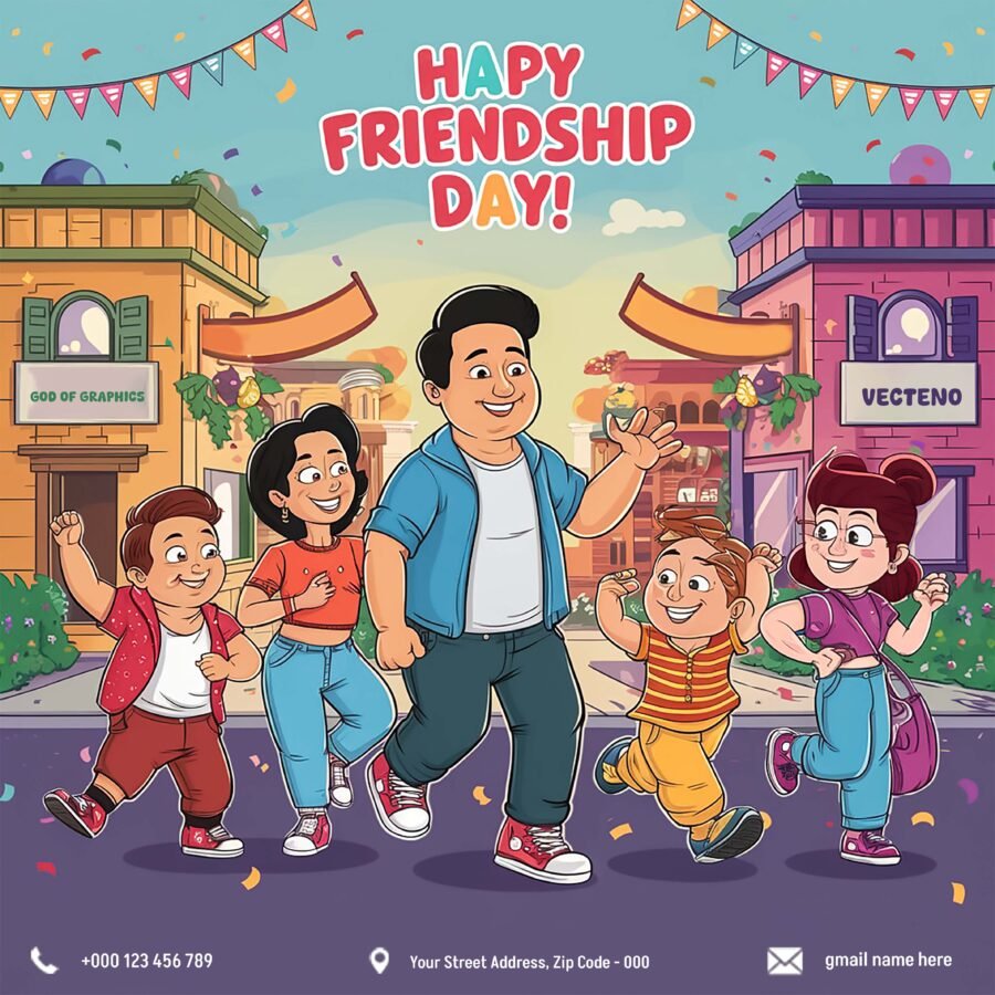 Minimalist Friendship Day PSD Template