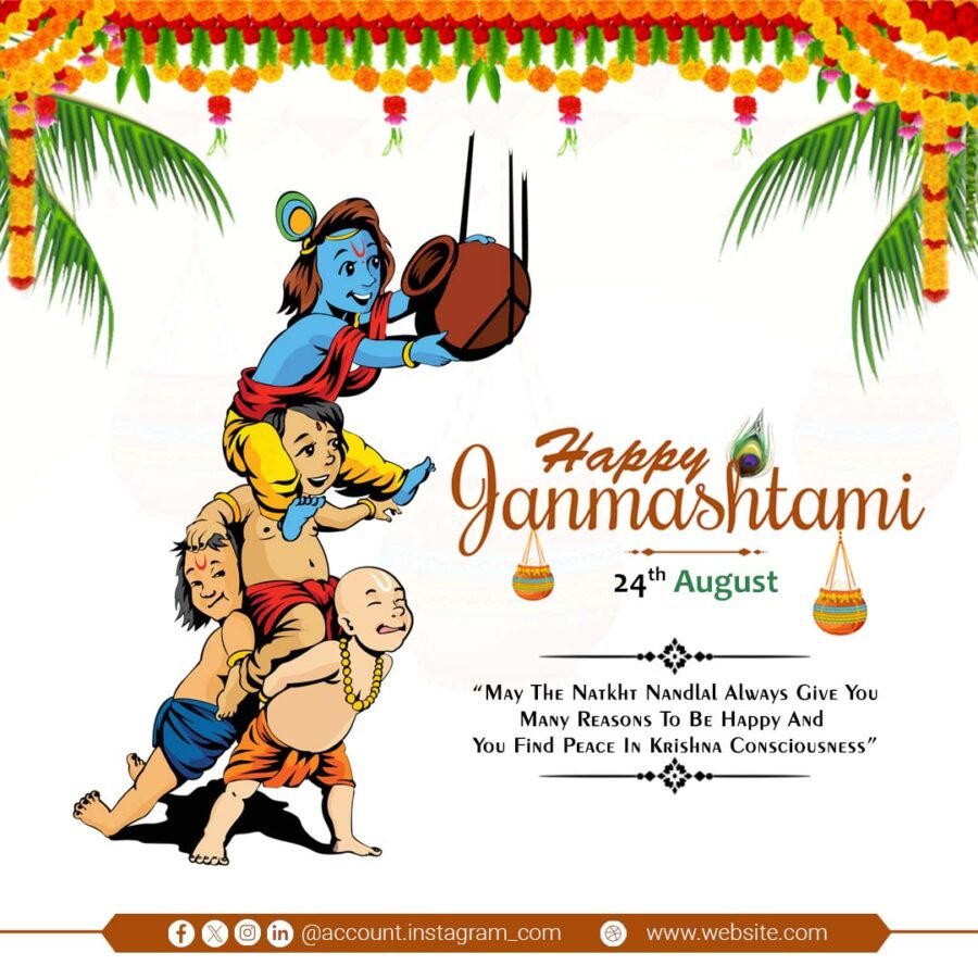 Top Krishna Janmashtami Free PSD Download