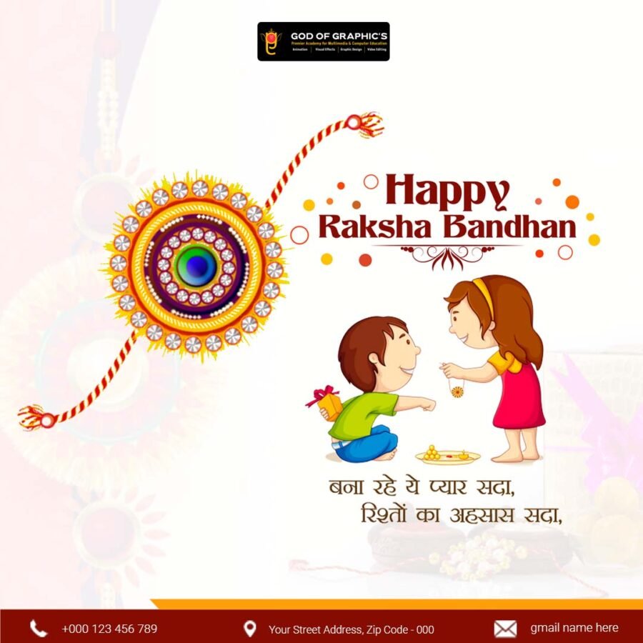 Editable Raksha Bandhan Banner Design