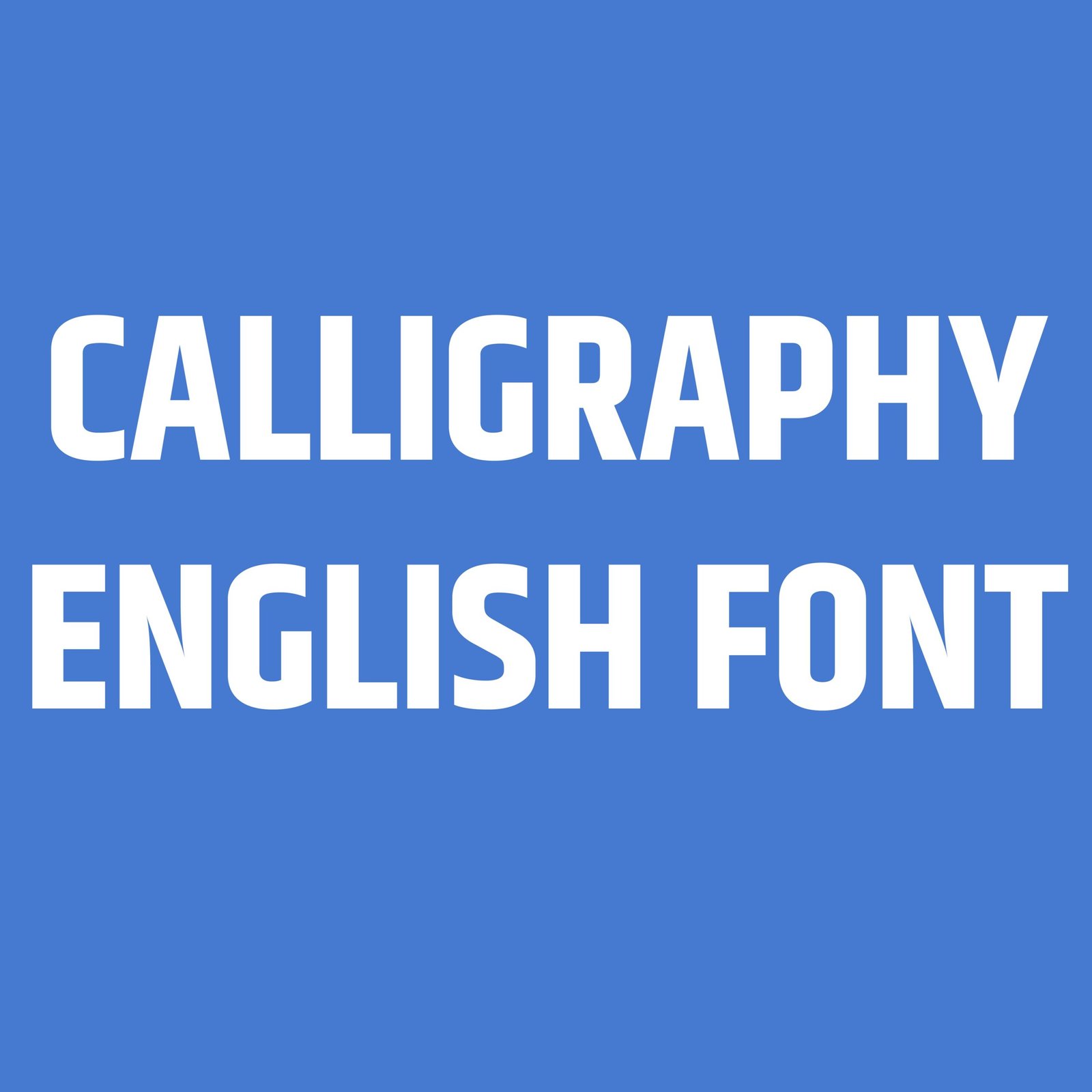 Calligraphy English Font Free Download