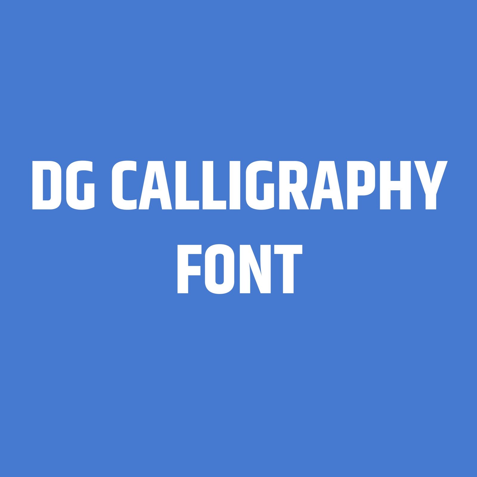 DG Calligraphy Font